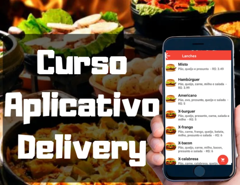 Capa: CURSO APLICATIVO DELIVERY DEIVID ROTHEN: BAIXE O CÓDIGO COMPLETO