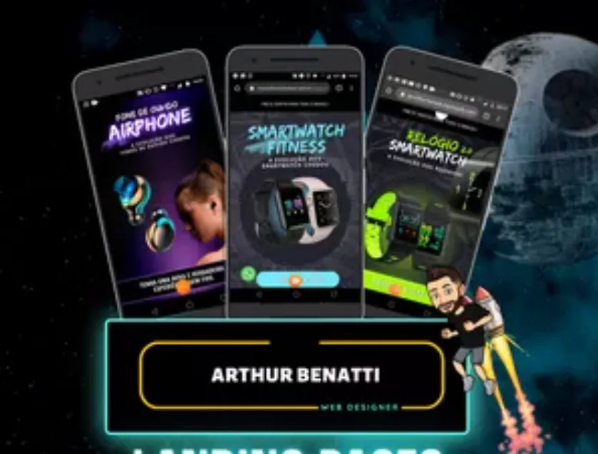 Capa: Landing Canva Arthur Benatti: Baixar Curso Completo Grátis