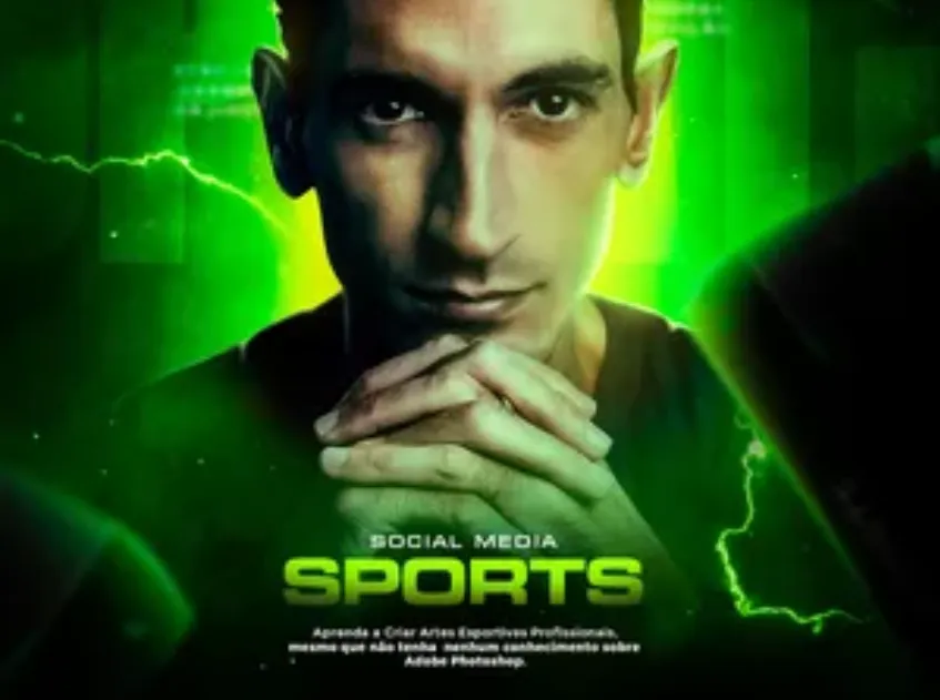 Capa: Social Media Sports: Baixe o Curso de Design Gráfico Completo e Domine o Photoshop
