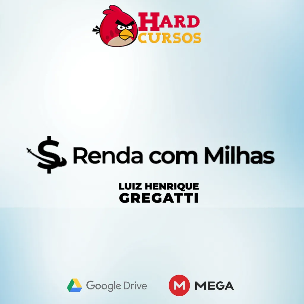 Capa: Baixar Renda com Milhas Luiz Gregatti: Acesso Imediato!