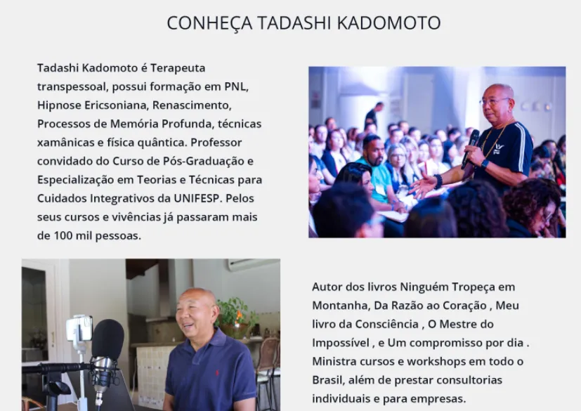 Capa: Curso O Poder da Influência Tadashi Kadamoto: Download e Acesso Imediato