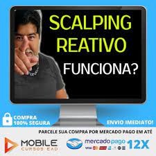 Curso Mendigo Trader Scalping Reativo - Gráfico de trading em tela de computador com setas indicando entradas e saídas.