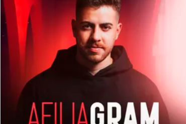 Capa do curso Afiliagram Pro de Lilo Henrique, com ícones de marketing digital e setas de crescimento.