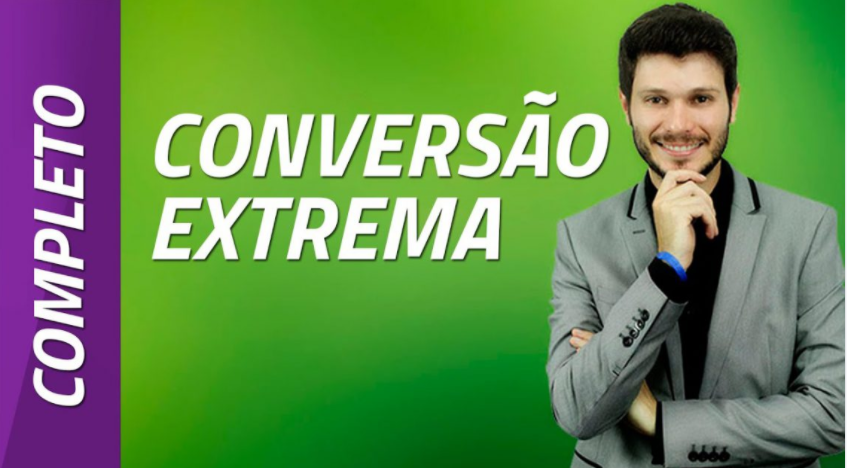 Capa do curso Conversão Extrema de Tiago Tessmann com destaque para marketing digital e alta conversão.