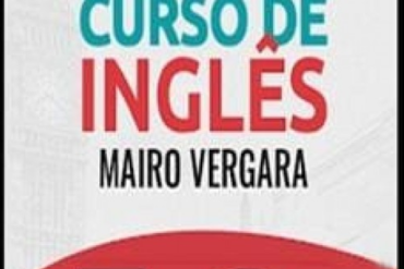 Capa do Curso de Inglês Mairo Vergara 5.0 com ícones de aprendizado