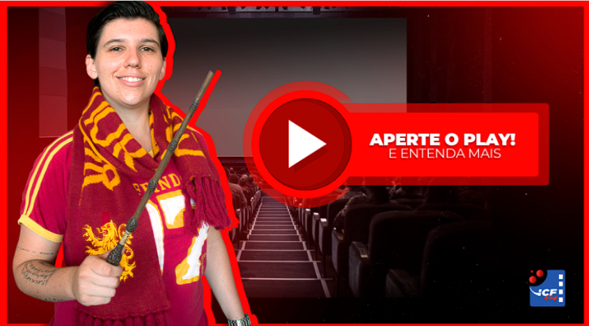 Pessoa assistindo filme em inglês com fones de ouvido, aprendendo de forma dinâmica.