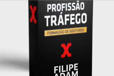 Capa do curso Profissão Tráfego Filipe Adam mostrando estratégia de tráfego pago e conversão