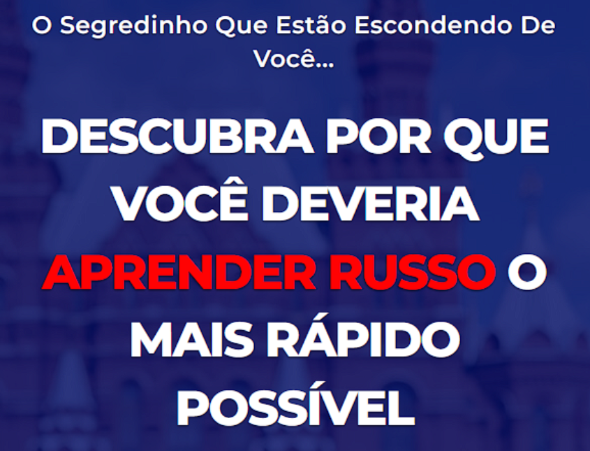 Estudante aprendendo russo com o curso Raiam Santos em 2 Horas, focado em download e resultados rápidos.