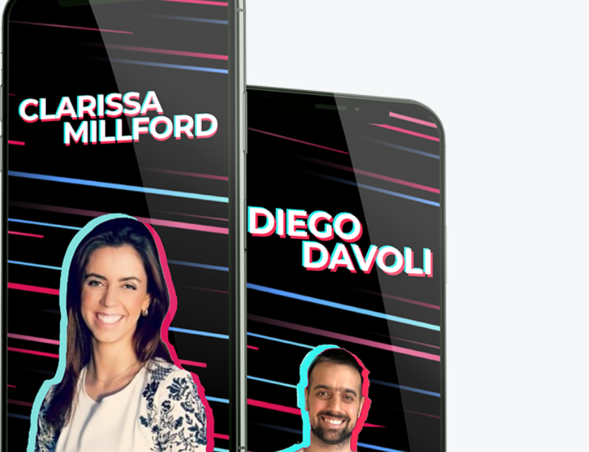 Empreendedores aprendendo a criar conteúdo de alta conversão para o TikTok na Academia de TikTokers de Diego Dávila e Clarissa Millford.