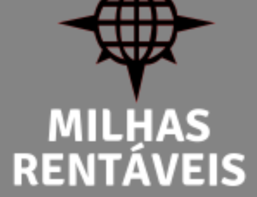 Logo do curso Milhas Rentáveis com símbolo de lucro e avião