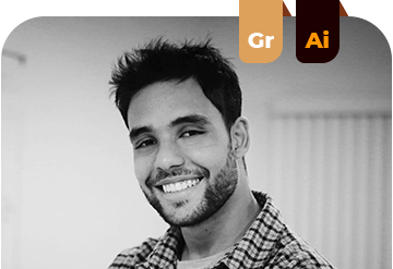 Caio Vinicius, especialista em Social Media Design, com seu curso