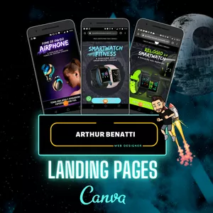 Capa do Curso Landing Canva Arthur Benatti para download