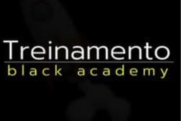 Logo BLACK ACADEMY BORGES com ícone de gráfico de vendas subindo e seta de download.