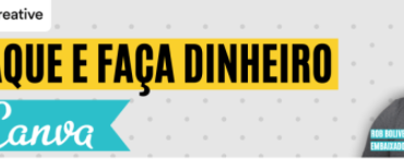 Tela do curso UNICANVA de Rob Oliver mostrando designs criados no Canva para negócios.