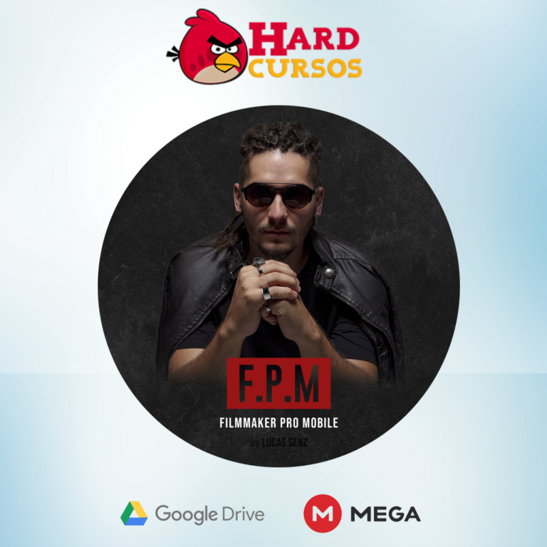 Imagem de uma pessoa gravando vídeo profissional com smartphone, mostrando tela de edição no aplicativo Filmmaker Cell Pro.