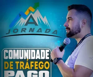 Caio Calderaro demonstrando estratégia de tráfego pago e conversão em tela de computador