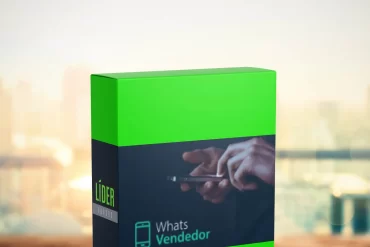 Capa do curso Whats Vendedor mostrando um celular com gráficos de vendas subindo e o logo do WhatsApp.