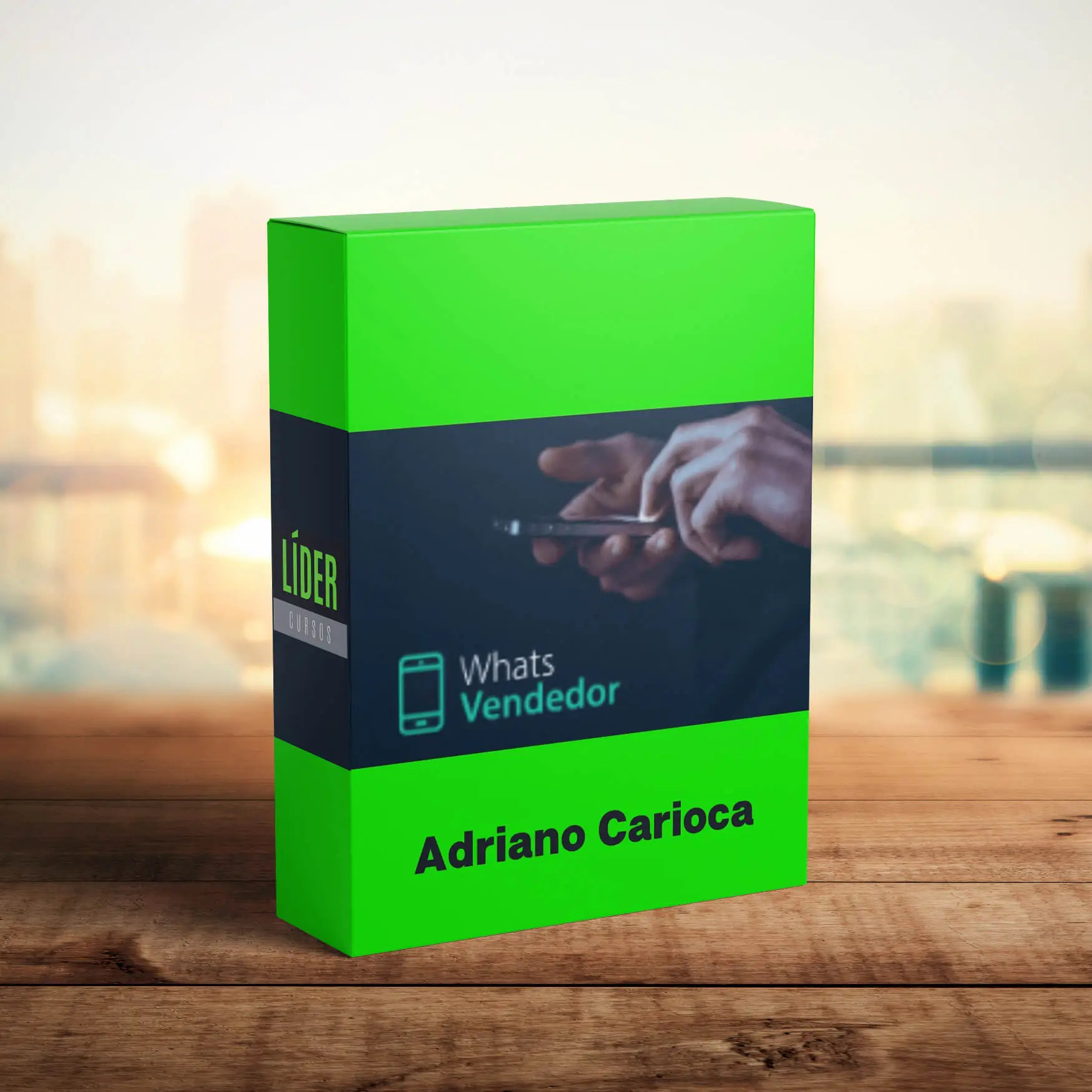 Capa do curso Whats Vendedor mostrando um celular com gráficos de vendas subindo e o logo do WhatsApp.