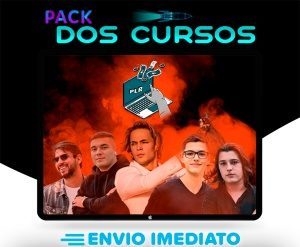 Caixa de dinheiro transbordando moedas de ouro e notas de dólar com um laptop exibindo gráficos de crescimento, representando o curso Money Machine de Sanchão.