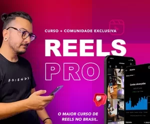 Capa do curso Reels Pro com Rafael Bem ensinando edição de vídeos para Instagram