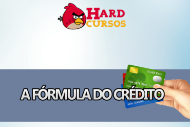 Imagem do curso A Fórmula do Crédito de Karlos Costa com ícones de cartão de crédito e gráfico de crescimento financeiro.