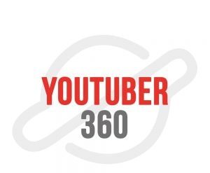 Capa do curso Youtuber 360 de Caique Pereira com ícones de criação de vídeo e sucesso no YouTube