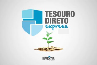 Capa do curso Tesouro Direto Express com elementos gráficos de finanças e crescimento de investimentos