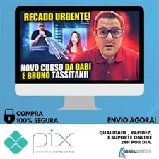 Capa do curso Método FB Pro de Bruno Tassitani em alta resolução, com ícones do Facebook e Instagram e elementos de marketing digital.